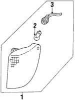 EOTZ13410A - Electrical: Socket for Ford: Mustang, Tempo | Mercury: Colony Park, Grand Marquis, Topaz Image