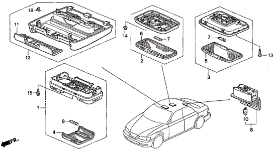 Interior Light for 1995 Acura TL #0