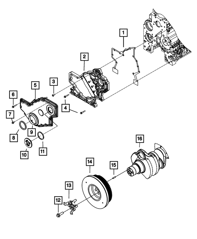 5017753AA - Engine 6.7L Cummins (Diesel): Round Head Bolt, Mounting for Mopar Image