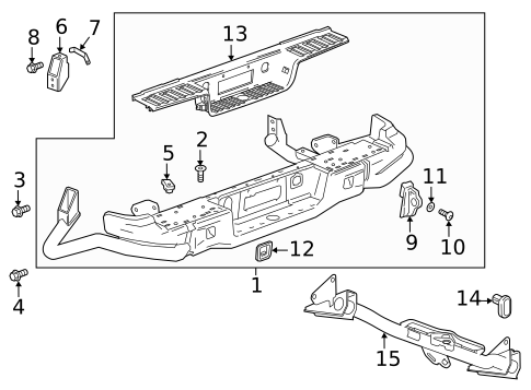 Bumper & Components - Rear for 2021 Chevrolet Colorado #0