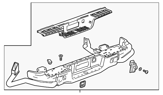2020-2022 Chevrolet Colorado Black Rear Bumper Impact Bar 84886872 ...