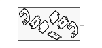 4605B926 - Brakes: Disc Brake Pad Shim for Mitsubishi Image