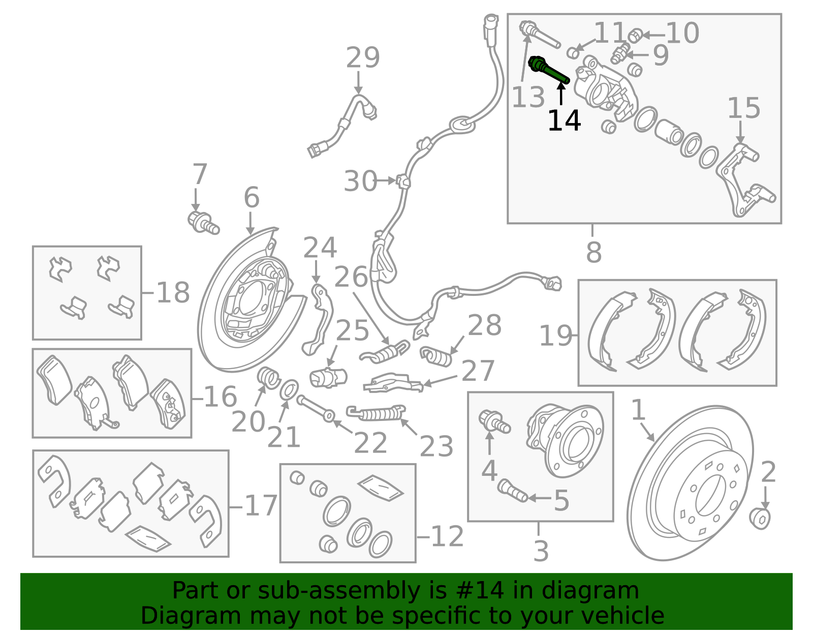 for MERCEDES CLS 2011-2018 FRONT L or R Brake Caliper Slider Bolt Pin