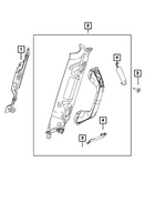 68527155AB - Interior Trim: A-pillar Bracket, Left for Mopar Image