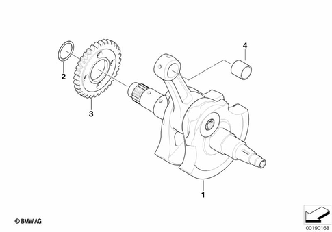 Crankshaft with Bearing for 2008 BMW-Motorrad G 450 X #1