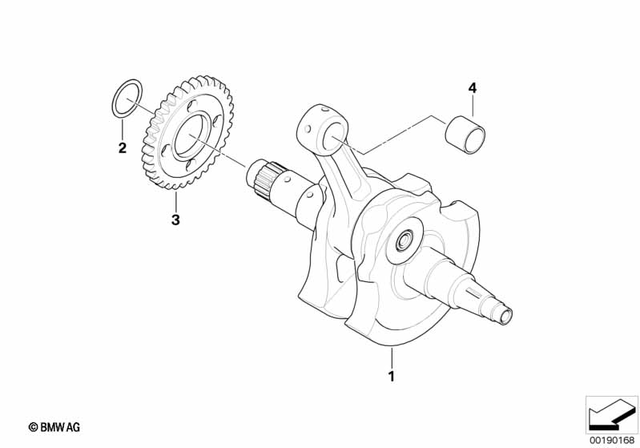 11217715433 - Engine: Set, Crankshaft -  for BMW-Motorrad Image image