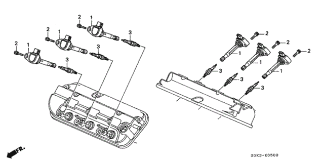 Ignition Coil - Spark Plug for 1999 Acura TL #0