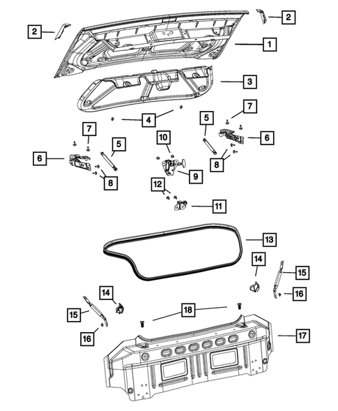 Deck Lid for 2017 Dodge Challenger #0