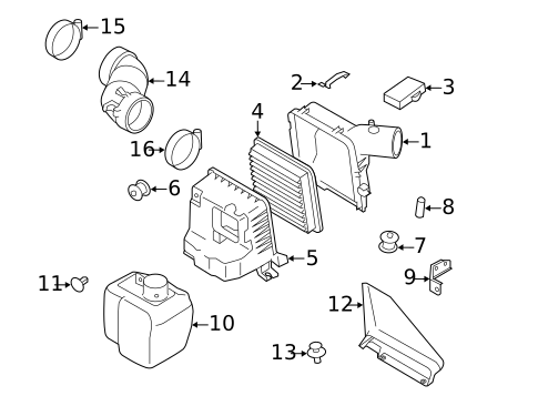 Air Cleaner for 2008 Subaru Impreza #1