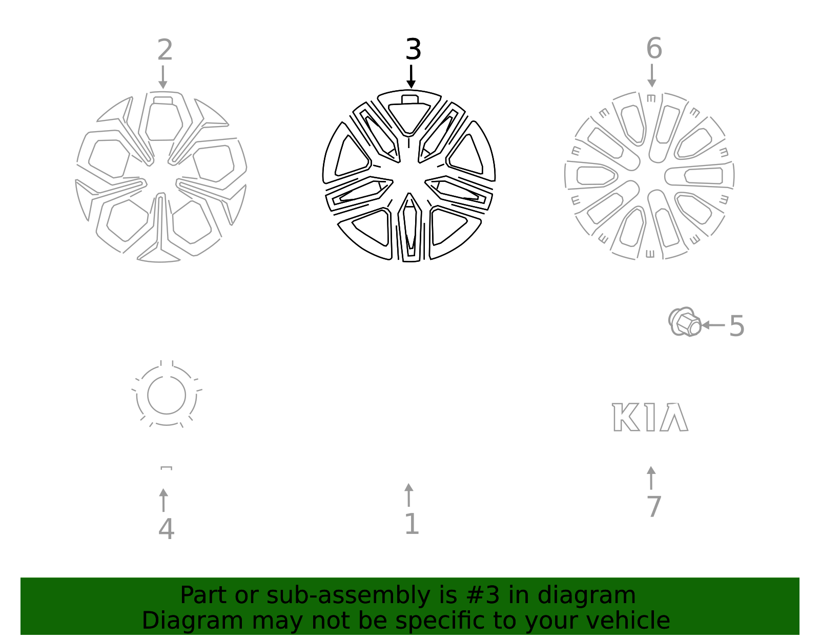 52910-M7400 - Wheel, Alloy 2019-2024 Kia Forte | Kia.Parts Store