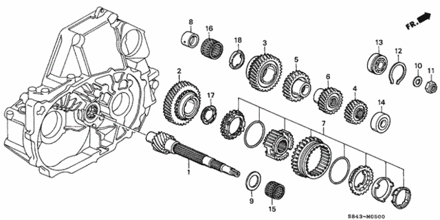 MT Countershaft for 2002 Honda Accord #0
