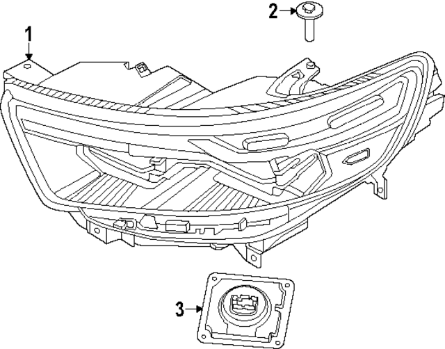 RB5Z13008AG - : Headlight Assembly for Ford: Explorer, Police Interceptor Utility Image