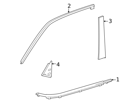 Exterior Trim - Front Door for 2023 Lexus LX600 #0