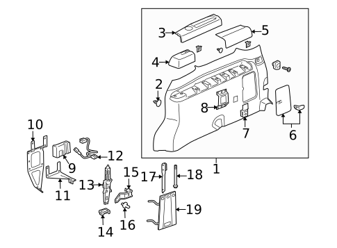 Interior Trim - Side Panel for 2008 Chevrolet Uplander #0