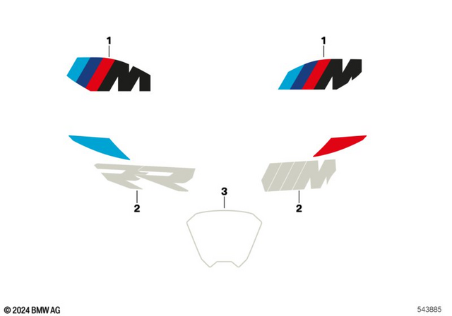 51145A640E7 - Body Equipment: Decor Fuel Tank Left -  for BMW-Motorrad Image image