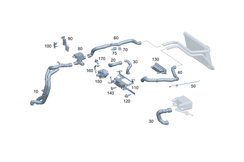 Heating Water Line for 2025 Mercedes-Benz EQE AMG #0