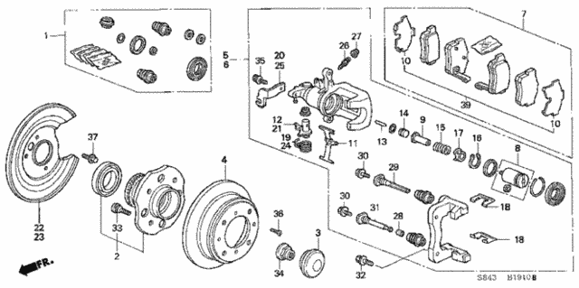Rear Brake (Disk) (1) for 2001 Honda Accord #0