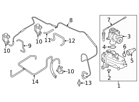 Emission Components for 2012 Volkswagen Touareg #1
