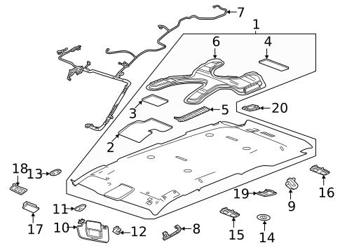 Interior Trim - Roof for 2025 Cadillac Escalade #0