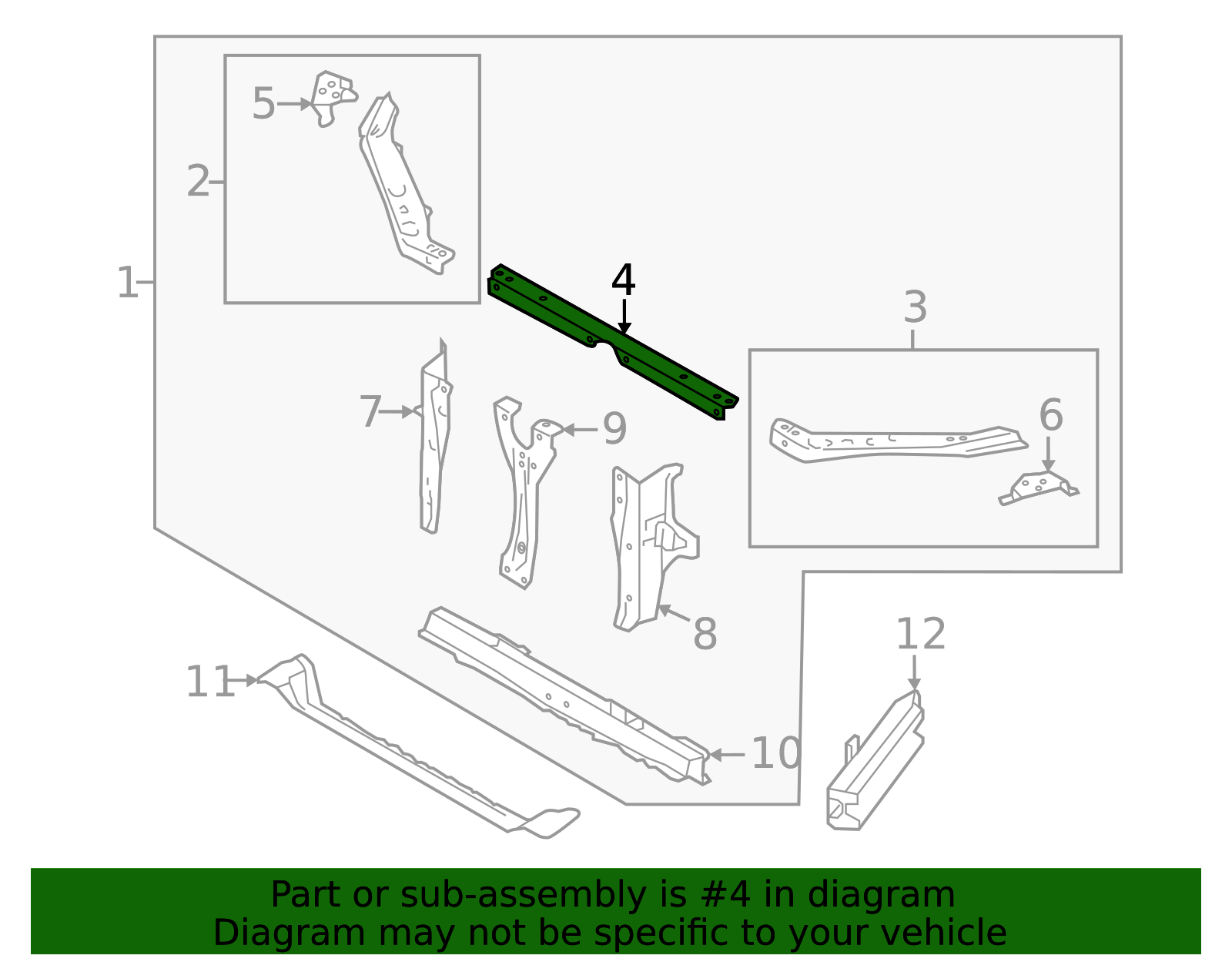 53029FJ1409P - High-Quality Radiator Support Tie Bar for 2015-2021 ...