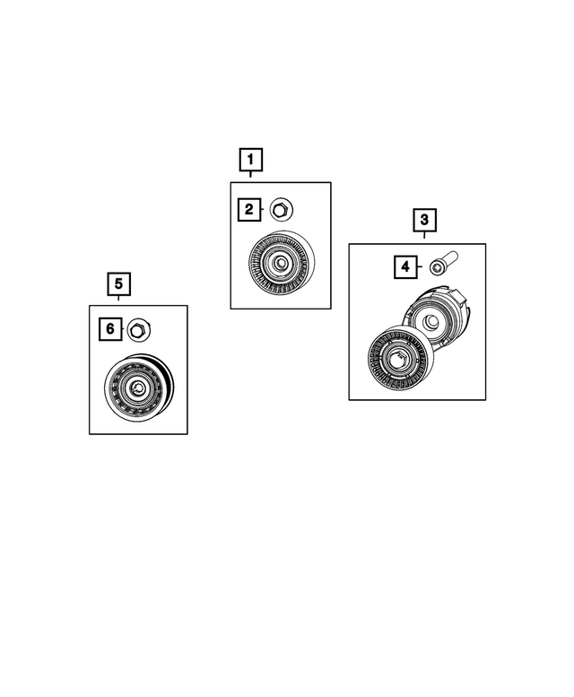 « 68614323AA –  : Poulie Folle Poulie pour Mopar Image »