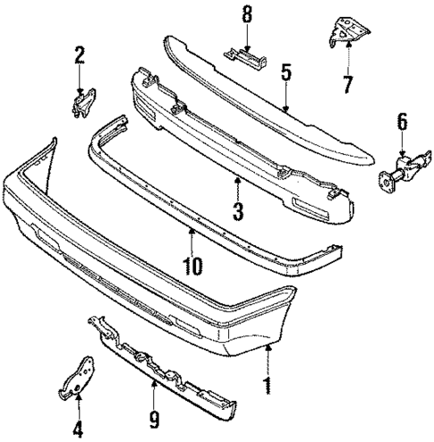 Front Bumper for 1988 Chevrolet Spectrum #0