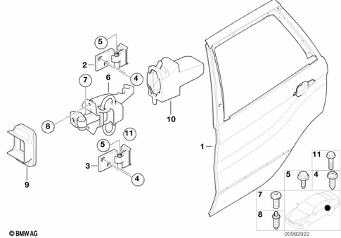 Door, Rear for 2002 BMW X5 4.6is #0