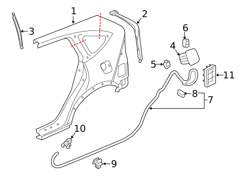 Fuel Door for 2012 Honda CR-V #0