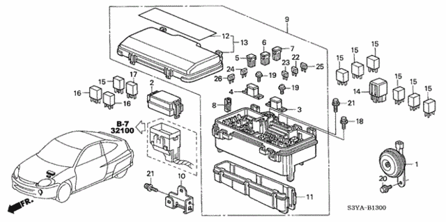 Control Unit (Engine Room) for 2005 Honda Insight #0