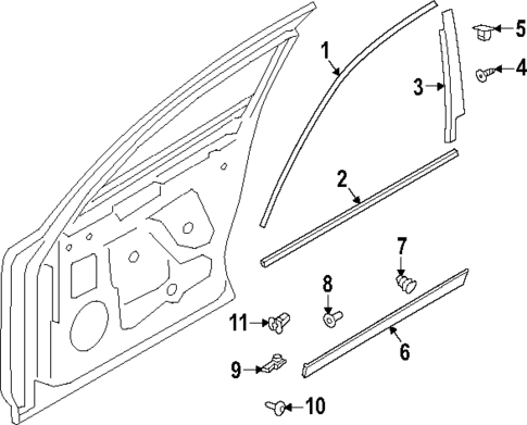 Exterior Trim - Front Door for 2025 Porsche Cayenne #0