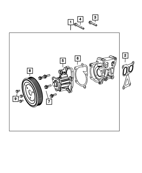 Water Pump and Related Parts for 2009 Jeep Compass #1