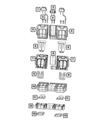 6PL811X7AF - : Second Row Headrest for Mopar Image
