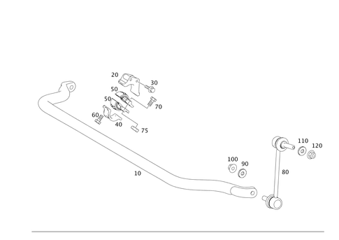 Torsion Bar, Front for 2007 Mercedes-Benz R320 #0