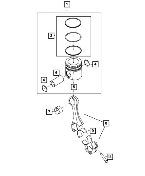 Crankshaft, Piston, Drive Plate, Flywheel, and Damper for 2015 Ram 3500 #2