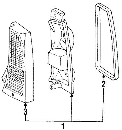 Tail Lamps for 1991 Mercury Sable #1