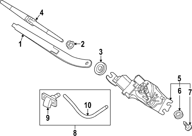 98700R2000 - : Wiper Motor for Kia Image