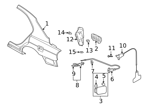 Fuel Door for 2003 Hyundai Sonata #0