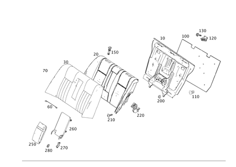 Rear Backrest for 2011 Mercedes-Benz C300 #0