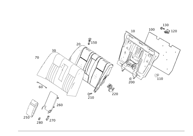 2029240529 - Rear Seat: Bracket for Mercedes-Benz Image image