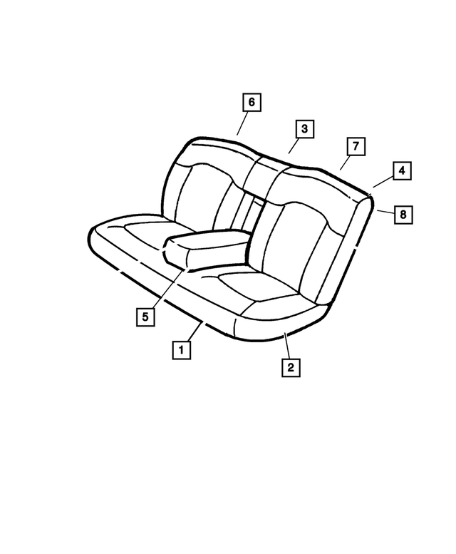 TB871T5AA - Interior Trim: Rear Seat Back for Mopar Image