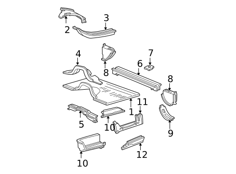 Floor for 1996 Ford E-250 Econoline #0