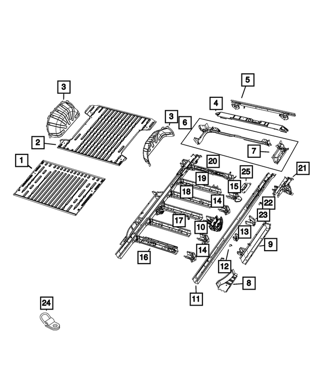 68590252AA - Body Sheet Metal Except Doors: Rear Floor Pan for Mopar Image