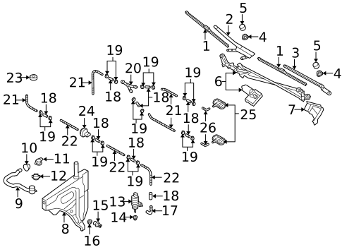 Wiper & Washer Components for 2008 Audi Q7 #0