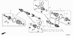 44017T2AA50 - : Boot Set, Inboard for Honda Image