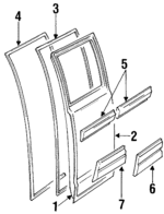 5066410AA - Body: Door Shell for Dodge: B150, B250, B350 Image