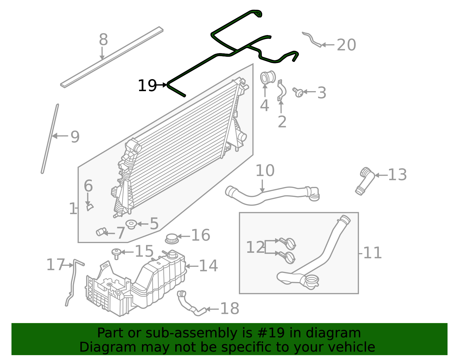 LC3Z-8075-PA - Engine Coolant Overflow Hose 2020-2026 Ford | Ford
