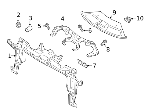 Radiator Support for 2017 Porsche Cayenne #2