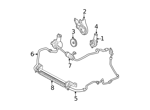 Pump & Hoses for 2004 Mercury Sable #0