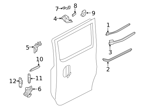 Lock & Hardware for 2016 Chevrolet City Express #2