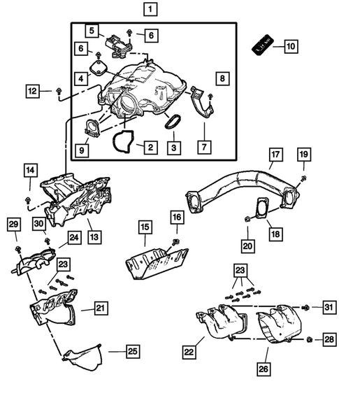 Manifolds for 2003 Dodge Caravan #0